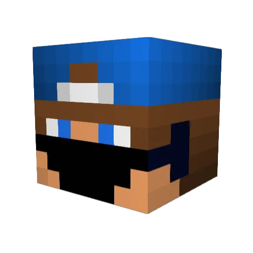 ahk_1604 Minecraft avatar head, 3D render