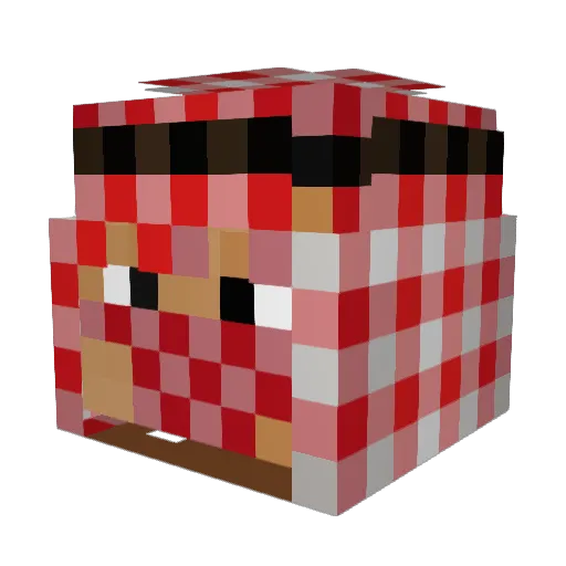 ahkkus Minecraft avatar head, 3D render