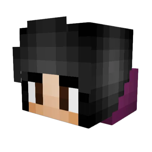 ahlesa Minecraft avatar head, 3D render