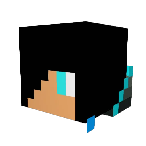 ahmedkingmen Minecraft avatar head, 3D render