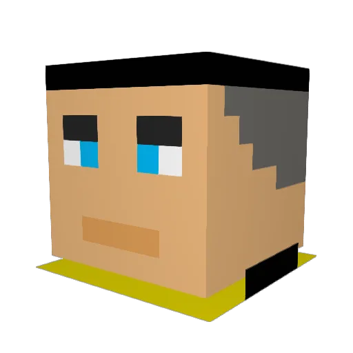 ahmedro Minecraft avatar head, 3D render