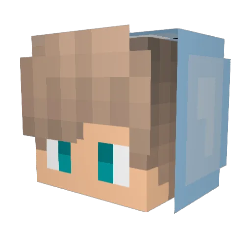 ahmetsemih Minecraft avatar head, 3D render