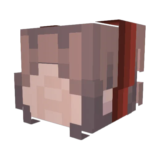 ahminec Minecraft avatar head, 3D render