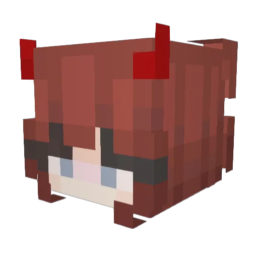 ahminsei Minecraft avatar head, 3D render