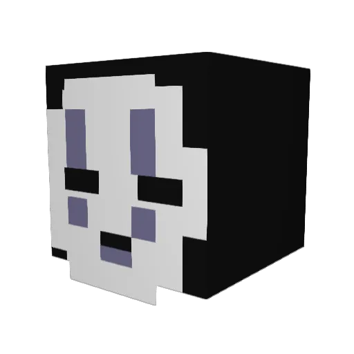 ahnhedonia Minecraft avatar head, 3D render
