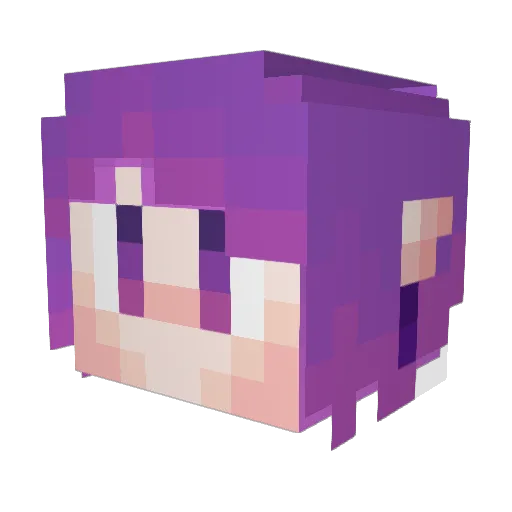 ahou2022 Minecraft avatar head, 3D render