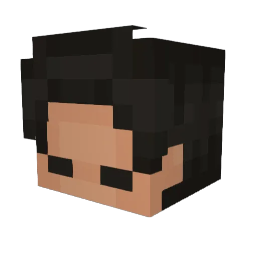 ahoua Minecraft avatar head, 3D render