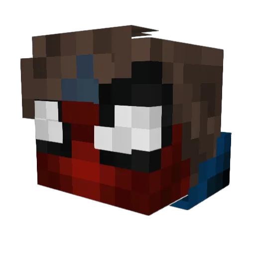 ahpooch Minecraft avatar head, 3D render