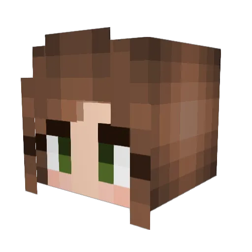 ahrihq Minecraft avatar head, 3D render
