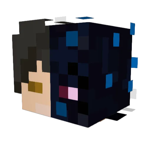 ahronos Minecraft avatar head, 3D render