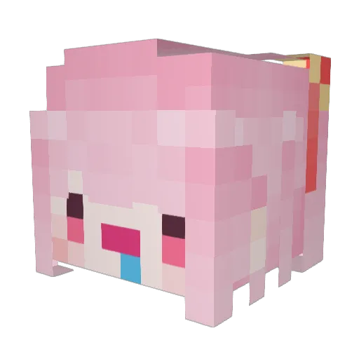 ahruo Minecraft avatar head, 3D render