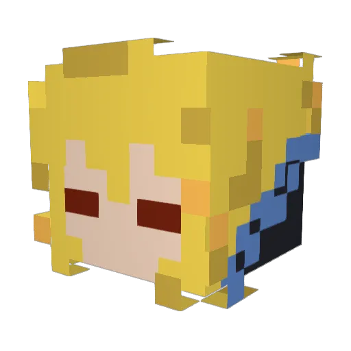 ahs_97 Minecraft avatar head, 3D render