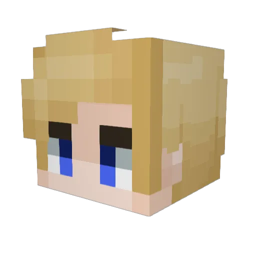 ahs_black Minecraft avatar head, 3D render