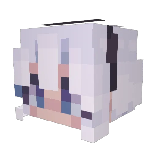 ahsbxbskshx Minecraft avatar head, 3D render