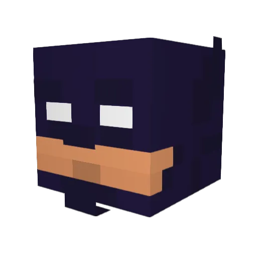 ahsshs Minecraft avatar head, 3D render