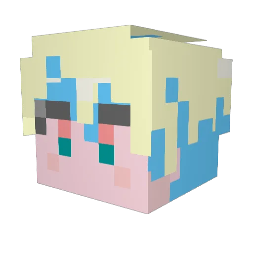 ahtann Minecraft avatar head, 3D render