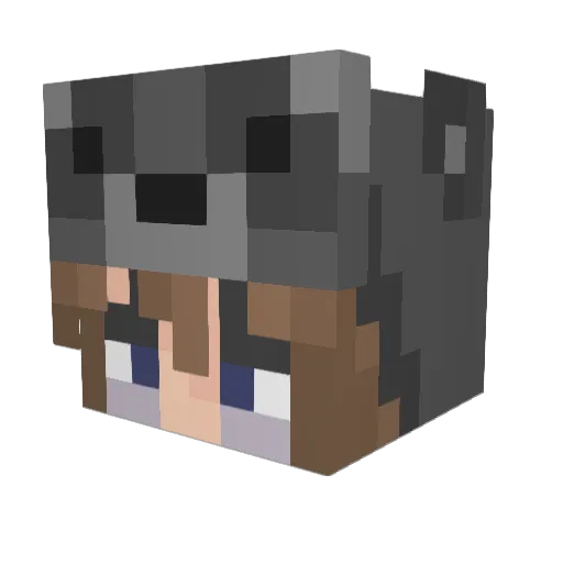 ahtxmattg Minecraft avatar head, 3D render
