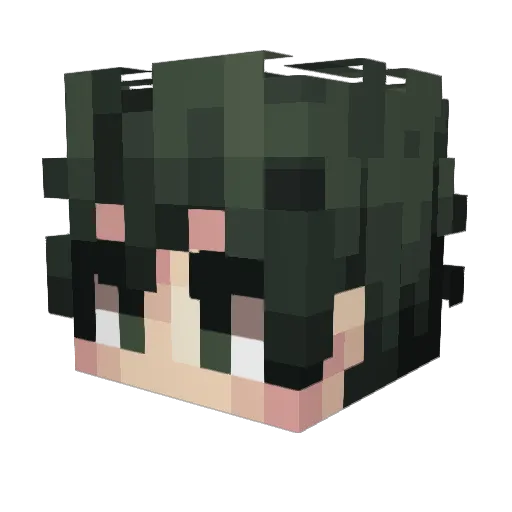 ahxjosu Minecraft avatar head, 3D render
