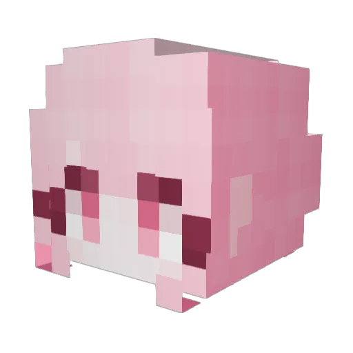ahyeon___ Minecraft avatar head, 3D render