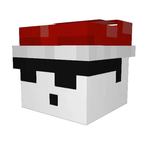ahzuno Minecraft avatar head, 3D render