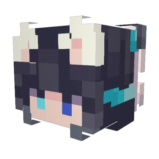 ai133 Minecraft avatar head, 3D render