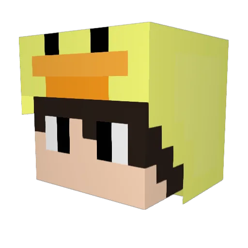 aiaisu1 Minecraft avatar head, 3D render