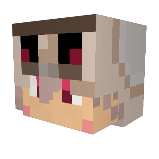 aian116 Minecraft avatar head, 3D render