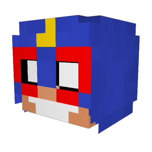 aibiki5369 Minecraft avatar head, 3D render