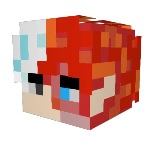 aibo1182 Minecraft avatar head, 3D render