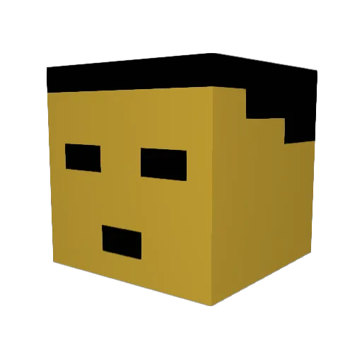 aibt Minecraft avatar head, 3D render