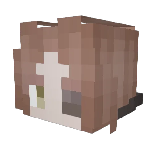 aici233 Minecraft avatar head, 3D render