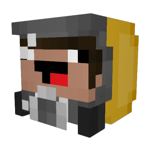 aiclark Minecraft avatar head, 3D render