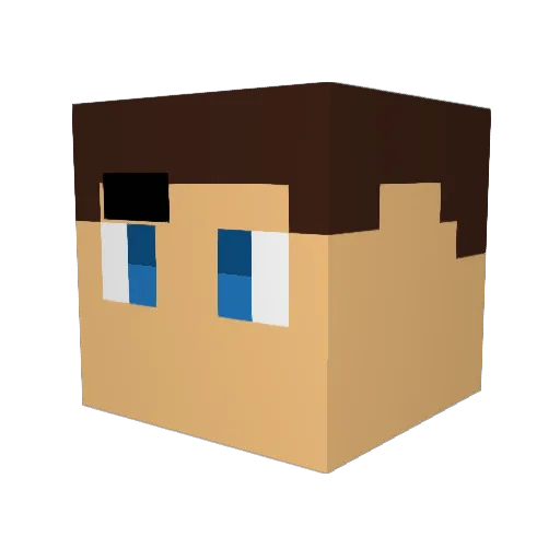 aidanjhartman Minecraft avatar head, 3D render