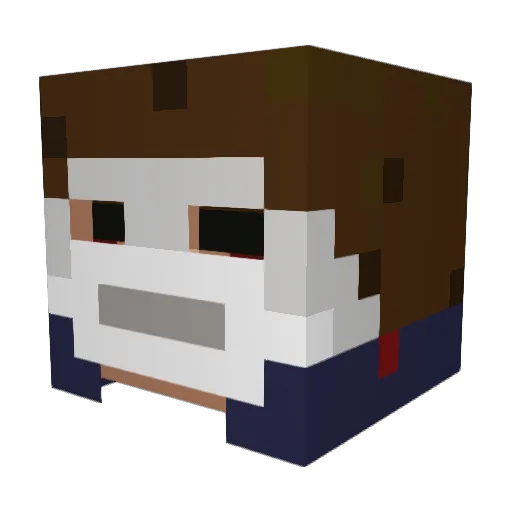 aidanwarlord Minecraft avatar head, 3D render