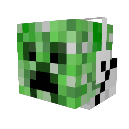 aidasm Minecraft avatar head, 3D render