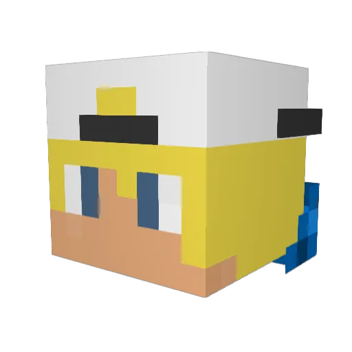 aiden_15 Minecraft avatar head, 3D render