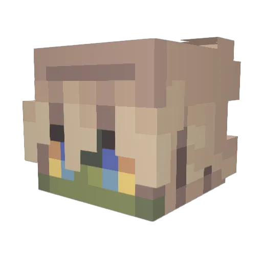 aidendotsh Minecraft avatar head, 3D render