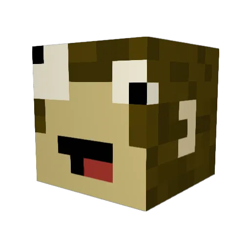 aidenrussell_ Minecraft avatar head, 3D render