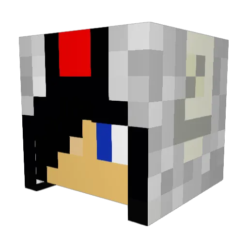 aidking Minecraft avatar head, 3D render
