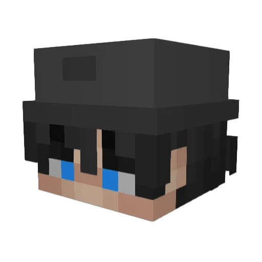 aido_08 Minecraft avatar head, 3D render