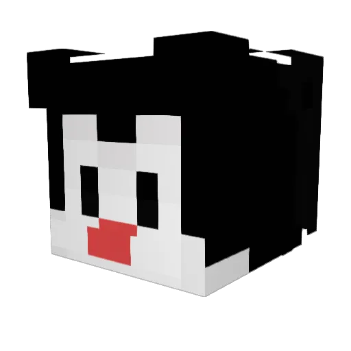 aidrn Minecraft avatar head, 3D render