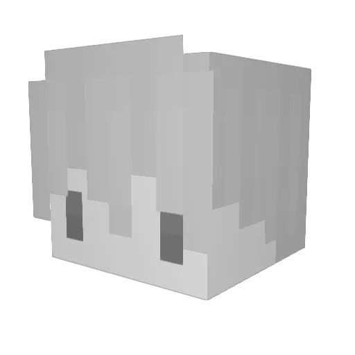 aiero Minecraft avatar head, 3D render