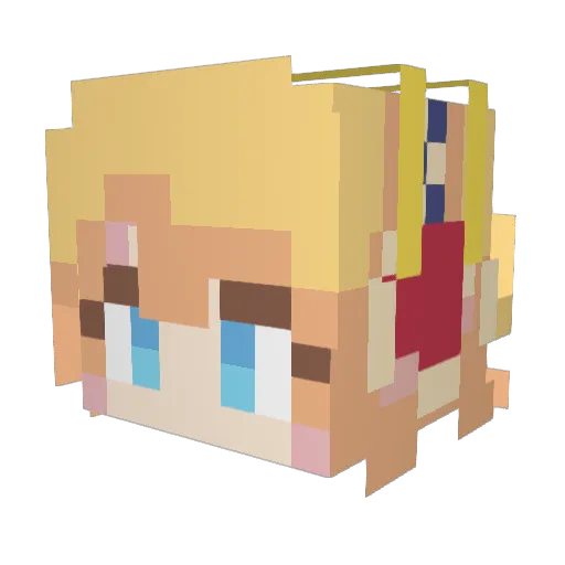 aiginator Minecraft avatar head, 3D render