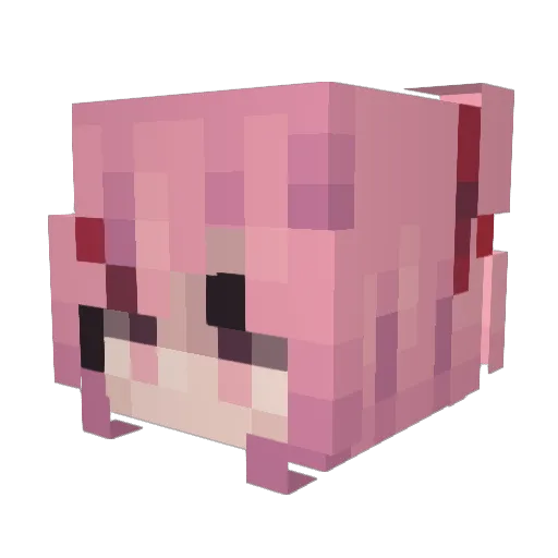 aigls Minecraft avatar head, 3D render