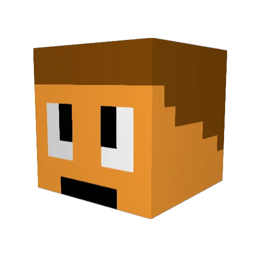aigmu Minecraft avatar head, 3D render