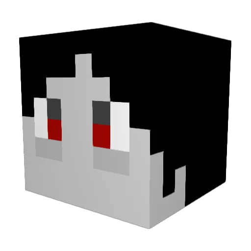 aigo_ Minecraft avatar head, 3D render