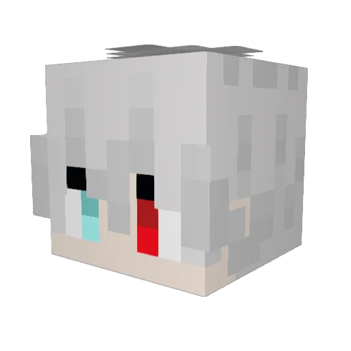 aihjk Minecraft avatar head, 3D render