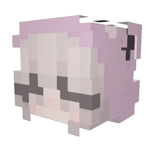 aihlxq Minecraft avatar head, 3D render