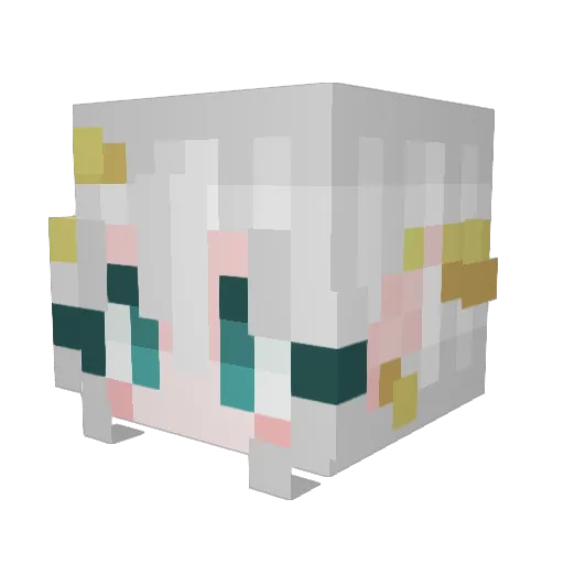 aiizok Minecraft avatar head, 3D render