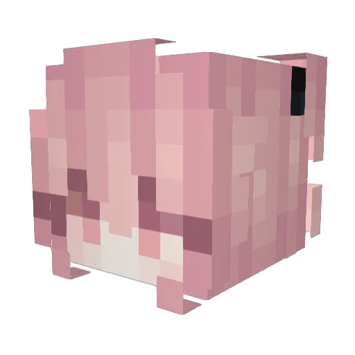 aijasnx Minecraft avatar head, 3D render